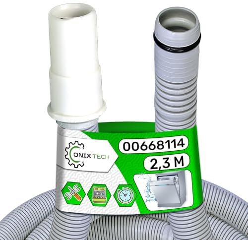 Ablaufschlauch Spülmaschine 2,3 m Ø 19/19 mm mit dem Originalcode 00668114 668114 für Bosch für Siemens - Garantie 5 Jahre - ONIX TECH