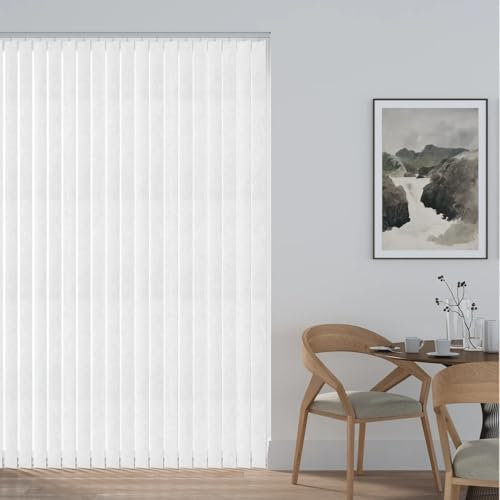 WINZOW- Made to Measure Vertical Blinds - Complete Set With 89mm(3.5) Replacement Vertical Blind Slats & White Aluminium Rail - Hardeware Included - Large Selection of Colours & Designs