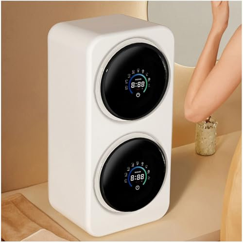 ZEEKYFOR Mini Lave-Linge Séchant pour sous-Vêtements, 2 x 3,5 L, Entièrement Automatique, Petit Lave-Chaussettes, écran Tactile Intelligent, pour Balcon/Salle de Bain/Camping-Car/Appartement,Desktop