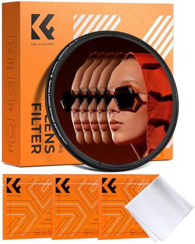 K&F CONCEPT Nano-B 77mm Filtro Pentaprisma de Espejismo Lineal, Filtro Prisma de Efecto Especial de Vidrio Óptico con 3 Paños de Limpieza