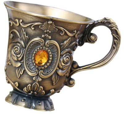 COLLBATH Vino Retro de Metal Cáliz Fiestas y Celebraciones Vintage Vino y Bebidas de Limpiar y Duradero