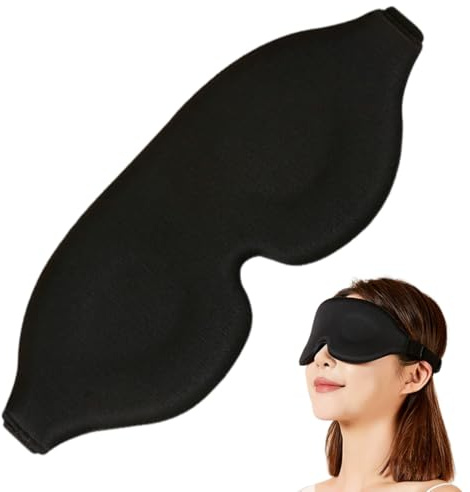 MKEAWWU Masque De Nuit 100% Occultant Pour Hommes & Femmes, Masque De Sommeil Zero Pression Design Ergonomique 3D,Conviviale Pour Mouvements Des Cils&Yeux,Cache Yeux Ultra Doux&Confortable Pour Dormir