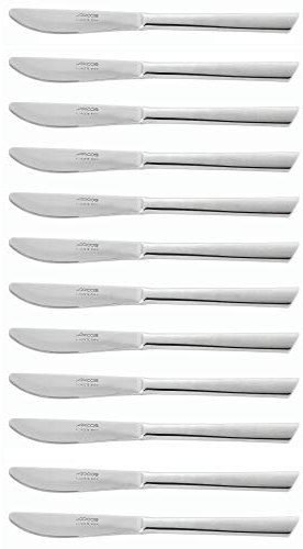 Arcos Séries Toscana - Boîte 12 pièces Couteau à Dessert Couteau de Table - Monobloc d'une Pièce Acier Inoxydable 85 mm Couleur Argent (12 pcs)