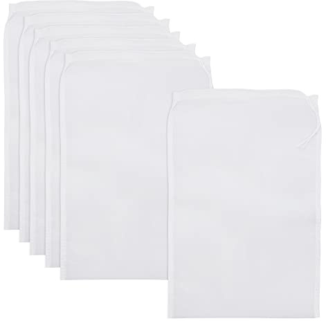 UMCHU 6 Pezzi 200 mesh Tessuto Filtrante in Nylon,Panno filtrante a Maglia fine,per Latte di Noci, Succo di Frutta, Latte di Soia, Caffè, Succo di Verdura(24 * 36cm)