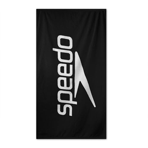 Speedo Adult Unisex Logo Towel, Black, One Size