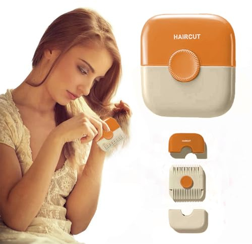 ZBJBinCH Children's Hair Razor Cutting Comb, Bangs Trimmer, Split Ends Trimmer for Women (Orange)