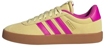 adidas Vl Court 3.0 Shoes Damen Schuhe, Powder Yellow Shock Pink Gold Met, 41 1/3 EU