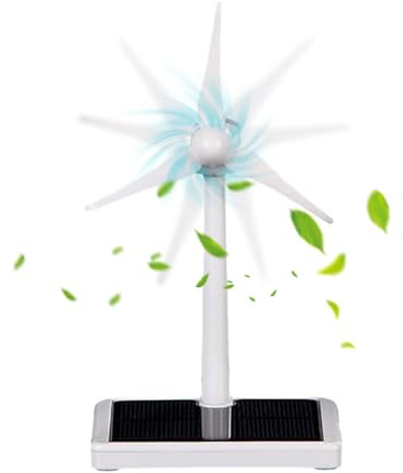 Palaufr Modèle de Moulin à Vent Solaire | Générateur Éolien,Expérience de Bricolage Éducatif - pour Jardin Maison et Bureau