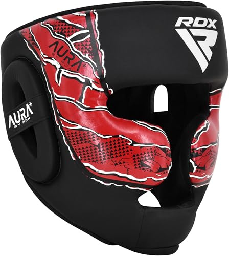 RDX New Aura F17 Casque Boxe Ajustable pour Arts Martiaux offrant Une Protection complète, Idéal pour Le MMA, Le Muay Thaï, Le Kickboxing et Le Sparring, pour Hommes, Femmes et Enfants