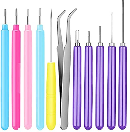 Amagogo Herramienta de Quilling, Kit Ranurado, Rizadora de Bricolaje, Pinzas de 11 Piezas