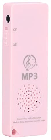 Cuifati Reproductor MP3 Portátil Min MP3 Player para Niños, Reproductor de Música Al Aire Libre Walkman para Deportes, Tarjeta de Memoria MAX 64GB Grabación de Música(Rosa)