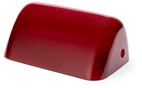 NKlaus Ersatzabdeckung aus Glas für Bankerslampen rot 18x7x11cm Echter Ersatz-Glasschirm 11691