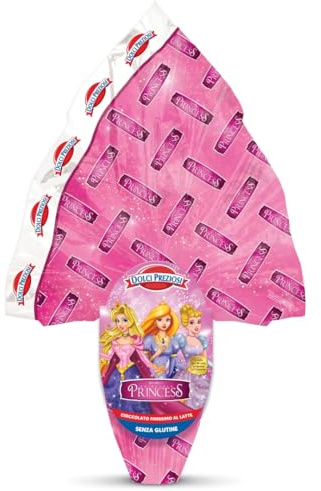 Dolci Preziosi Uovo di Pasqua Cioccolato Finissimo al Latte Senza Glutine Principesse con Sorpresa 150g