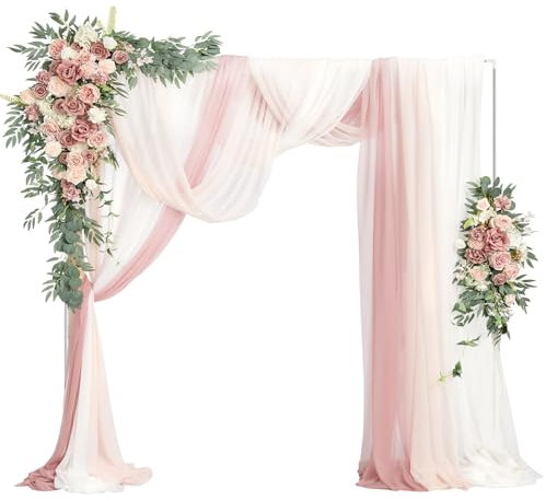 SAN LIKE Kit per arco per palloncini, arco per matrimonio, in metallo, Arco Matrimonio Struttura supporto per palloncini, per decorazioni di matrimoni