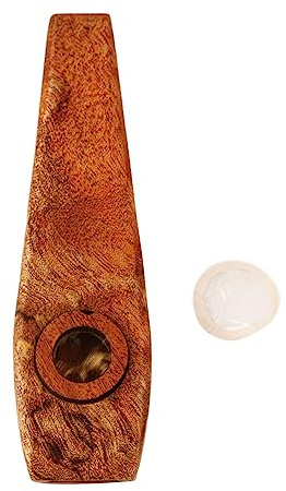 Flauta Kazoo de Madera de Arce, Flauta Kazoo de Madera, Instrumento Musical de Viento con Diafragma para Tocar, Principiantes y Niños, de Cumpleaños de Navidad