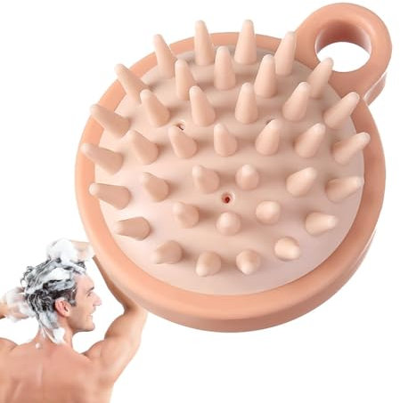 Kopfhaut-Shampoo-Massagegerät – Kopfhaut-Massagegerät | Kopfhaut-Massagebürste | Shampoo-Bürste mit Silikonborsten | Kopfmassagegerät Shampoo-Bürste | Kopf-Scubber für Ehefrau, Frauen, Vater, Männer,