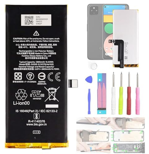 Aousavo G025E-B ersatz akku Kompatibel mit Google Pixel 4A 5G G025E-B mit Toolkits (***Not for Pixel 4A 4G***)