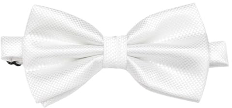 GSCLZ herrflugor, enfärgad, fjäril, bröllopsslips för pojkar och flickor, godis rosetttillbehör, plädar för bröllopsfest, formell rökning, Vit, One size