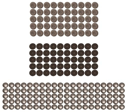 50 set magnetiska påsspännen Hög hårdhet Legering Utjämning Enkel användning Ofta använda magnetknappar för kläder gör det själv (Silver Svart)