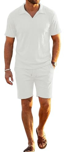 YAOHUOLE Ensemble Short Homme 2 Pièces Ensemble T-Shirt Et Pantalon Set