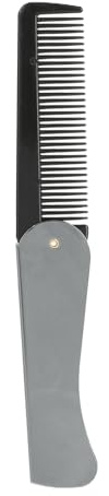 Beard Comb, Pocket Comb For Men, Folding Hair Straightener, Stainless Steel Pocket Size, Beard Mustache Combs For Husband Dad Home Travel Vacation Apartment College Dorm Hotel