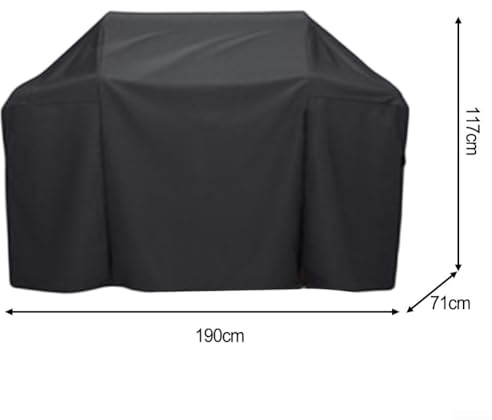 Cubierta de barbacoa Oxford 210D resistente al agua y al viento con hoja de barbacoa resistente a los rayos UV para acampar al aire libre, protector de parrilla de carbón vegetal a prueba de polvo