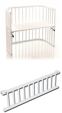 Babybay Maxi Bestellbett weiß lackiert mit Verschlussgitter