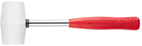 Top Tools - White Rubber Mallet with Black Handle, Weight 225g, Diameter 40mm