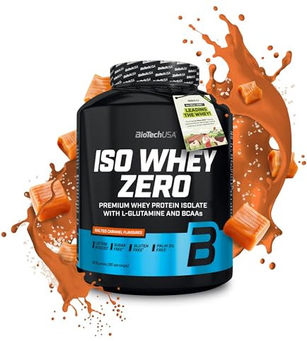 BioTechUSA Iso Whey Zero | Premium Whey Protein Isolate | Grass-Fed | Enzyme-Free | Sugar- and Gluten-free, 2270g, Salziges Karamell