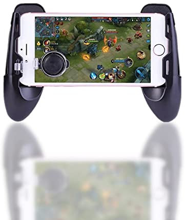 Joystick Grip Phone Game Controller, support de poignée de téléphone portable de 4,5 à 6,5 pouces, support de manette de téléphone portable universel avec bouton de remplacement supplémentaire, concep