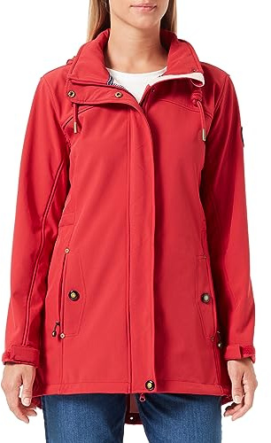 Ankerglut dam Damen Softshellmantel Kurzmantel mit Kapuze Gefüttert Softshelljacke Übergangsjacke #Ankerglutbrise Softshelljacka