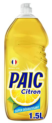 PAIC - Liquide Vaisselle Paic Citron Super Dégraissant - Nettoie - Dégraisse - Élimine les mauvaises odeurs - 1.5L