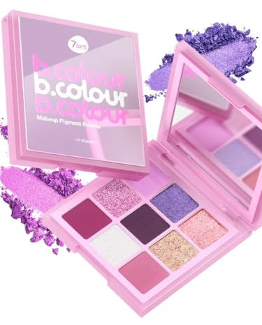 7Days Palette di ombretti - Ombretti Purple Nude - Set di trucchi opachi e brillanti per ragazze - Palette di trucco occhi con 9 tonalità pigmentate a lunga durata