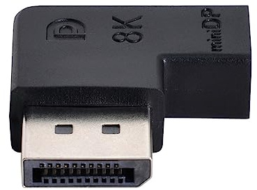 NFHK vinklad DisplayPort 1,4 hane till Mini DP hona 8K 60hz adapter Ultra-HD UHD 4K 144hz 7680 x 4320 för video PC bärbar bildskärm
