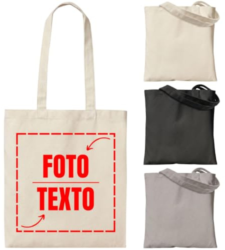 latostadora Totebag Personalizada Algodón Alto Gramaje 340g/m2 - Bolsa Tela Personalizable Con Foto - Tote Bags Personalizadas Mujer - Bolsas de Tela Para Personalizar - Regalos Personalizados