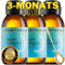 3er-Pack Kur Premium Omega-3 Algenöl Vegan - Hochdosiert - mit Zitrone - DHA & EPA - Wissenschaftsbasiert, Laborgeprüft - Nachhaltig - Mit Vitamin D3 fürs Immunsystem - Spoon of Change®