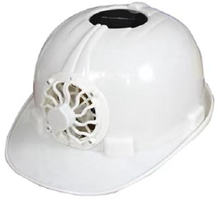 Casco de Seguridad Profesional con Ventilador Solar para Construcción, Transpirable, 29x23x15 cm