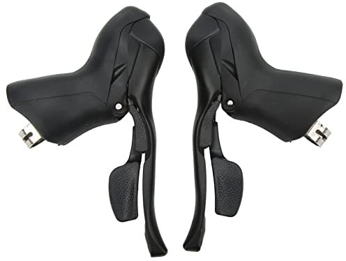 Jerys 7 8 9-Gang-Schalthebel-Bremshebel, rutschfest, 1 Paar, Ergonomischer Fahrradschalthebel, Rostfreier Bremshebel für Fahrräder