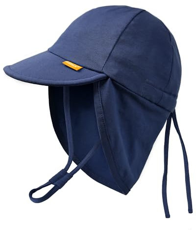 FURTALK Baby Kleinkind Sonnenhut UPF 50+ UV-Schutz Mädchen & Jungen Sommer Kappe Kinder Strand Mütze mit Verstellbarer Kinnriemen und Halsklappen