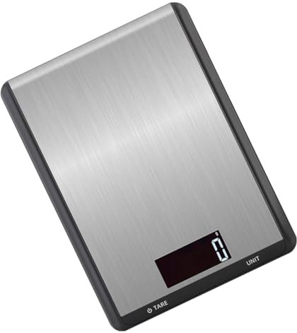 GRIRIW Báscula De Cocina De Acero Inoxidable Alta Precisión Sin Pilas Digital 1 Unidad