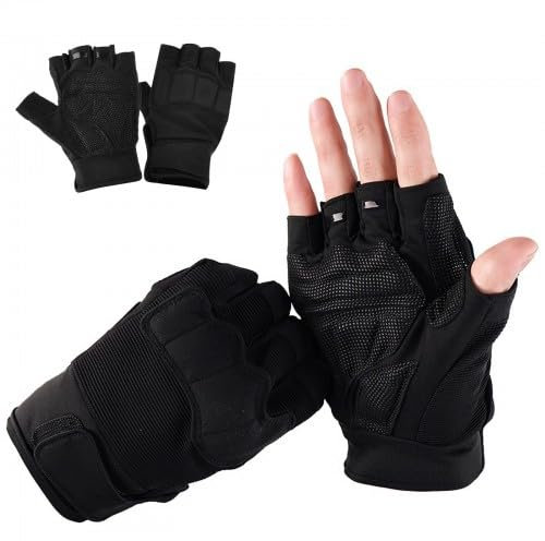 Rutschfester Silikon Trainingshandschuhe, Fitness Handschuhe Atmungsaktiv für Damen und Herren, Sporthandschuhe Geeignet mit Mikrofasergewebe für Krafttraining Radfahren, Gewichtheben Handschuhe, (M)