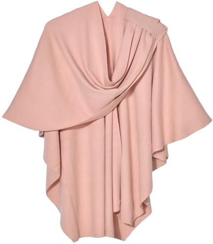 Shmily Girl Poncho en Tricot pour Femme, Poncho Châle Wrap Finement drapé tricoté Cape Doux Cardigan écharpe croisée Devant pour Femmes
