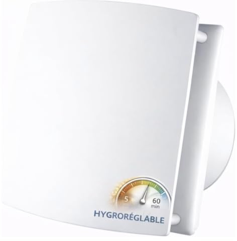 Extracteur d'Air Salle de Bain Ø100 Hygroréglable Silencieux VMC 95m³/h