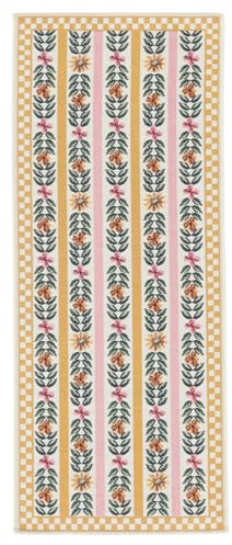 RugVista Anita, In & Outdoor-Teppich, 80 x 200 cm, Rechteckig, Mittlerer Stapel, Diele, Patio, Nur Handwäsche, UV-beständig, Rosa/Orange