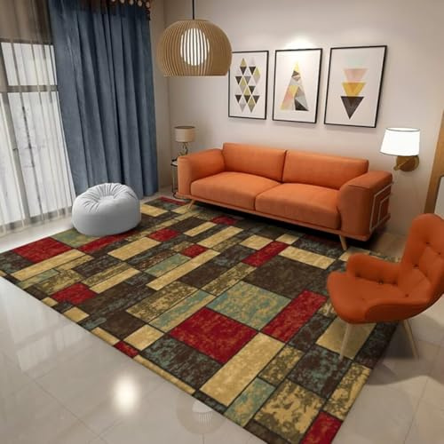 RUGMRZ Teppich Schlafzimmer Klein Wohnzimmer rutschfeste Wasserwaschige Einfache Dekoration Bereich Sofa Grün Küchen Deko Für Balkon Esszimmer Teppiche140X200Cm