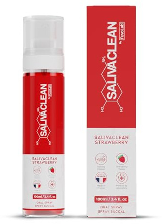 SalivaClean Anti-THC Munsprej 100 ml Jordgubb | Omedelbar Salivdetox | Rengör Saliv & Hjälper till att Eliminera Toxiner | Anti-THC Salivrengörare | Detox-spray för Saliv