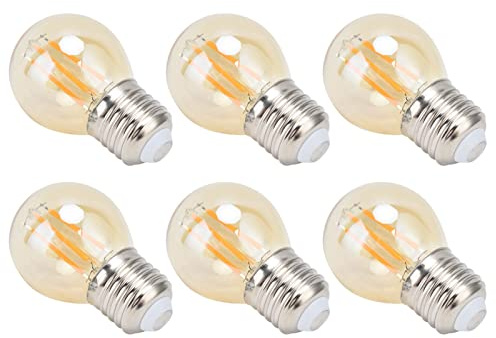 Spacnana Vintage LED-filamentlampa 4W Dimbar Guldglas 360LM Varmt Ljus för Sovrum Kontor Restaurang