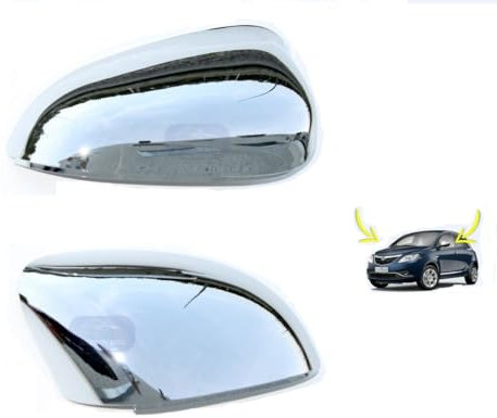 AV RICAMBI coppia calotte specchio retrovisore cromate lucide destro e sinistro per NUOVA YPSILON DAL 2011 IN POI