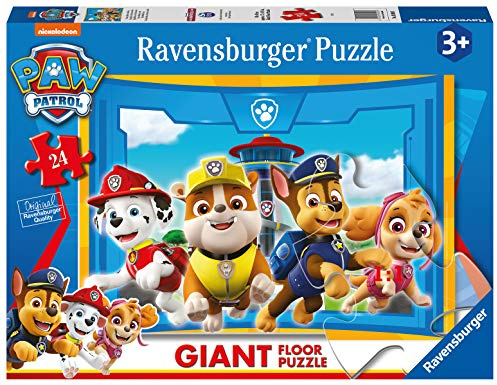 Ravensburger - Puzzle Paw Patrol | Puzzle Bambini 3 Anni | Puzzle 24 Pezzi Bambini Da Pavimento 70x50 Cm | Giochi Bambini 3 Anni | Regalo Bambino 3 Anni | Personaggi Paw Patrol