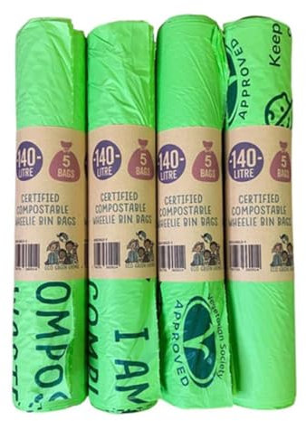 Bolsas de basura compostables 140L - 6 rollos de 3 bolsas